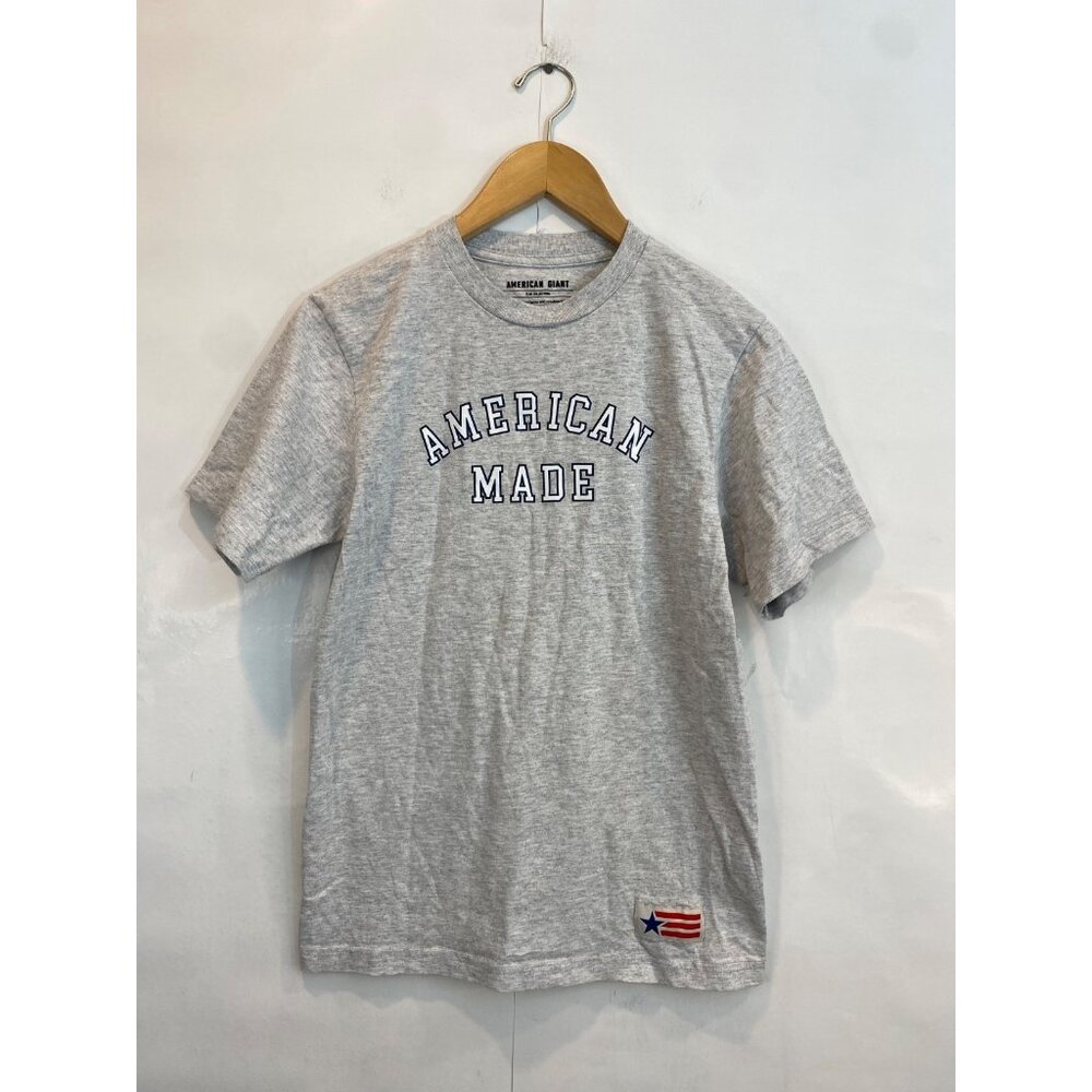 American Giant Flag Collection Gray Short Sleeve Size Large American Made Flaw*